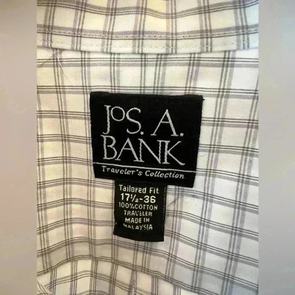 Jos. A. Bank Other - Men's Jos. A. Bank Lavender / Grey Checkered Dress Shirt 17.5 Long Sleeve